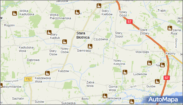 mapa Stary Kobylnik, Stary Kobylnik na mapie Targeo