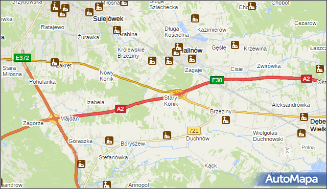 mapa Stary Konik, Stary Konik na mapie Targeo
