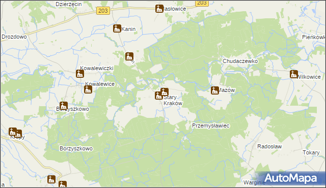 mapa Stary Kraków, Stary Kraków na mapie Targeo