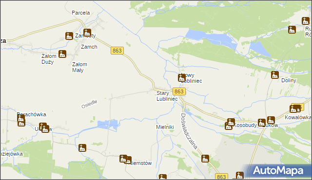 mapa Stary Lubliniec, Stary Lubliniec na mapie Targeo