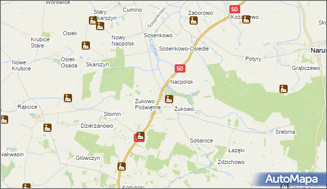 mapa Stary Nacpolsk, Stary Nacpolsk na mapie Targeo