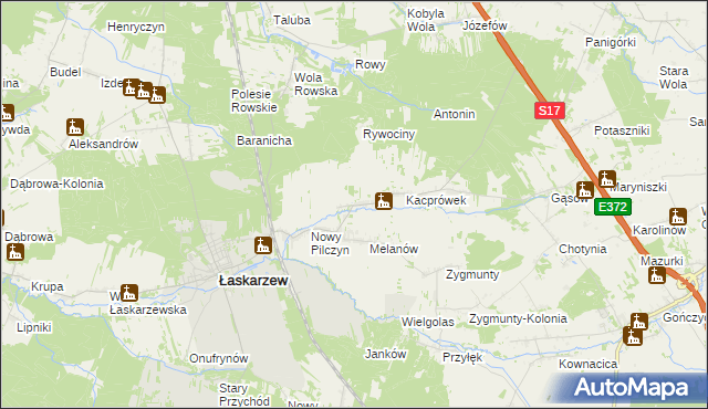 mapa Stary Pilczyn, Stary Pilczyn na mapie Targeo