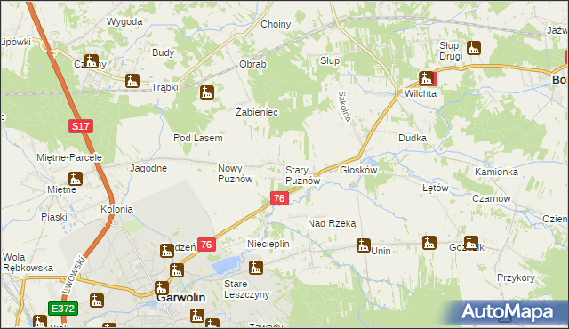 mapa Stary Puznów, Stary Puznów na mapie Targeo