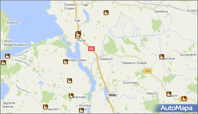 mapa Staświny, Staświny na mapie Targeo