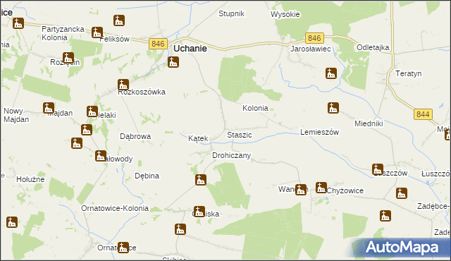 mapa Staszic, Staszic na mapie Targeo