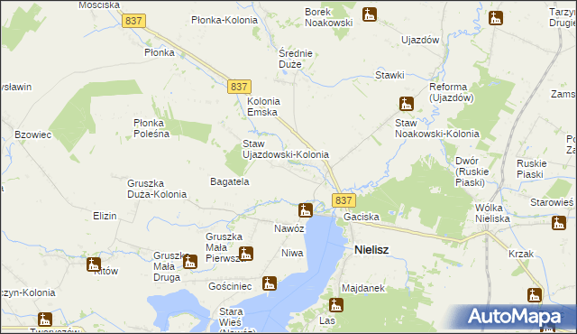 mapa Staw Ujazdowski, Staw Ujazdowski na mapie Targeo
