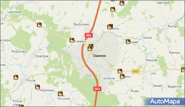 mapa Stawiski, Stawiski na mapie Targeo