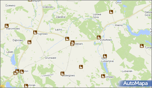 mapa Stębark, Stębark na mapie Targeo