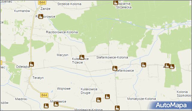 mapa Stefankowice-Kolonia, Stefankowice-Kolonia na mapie Targeo