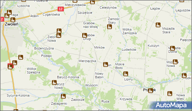 mapa Stefanów gmina Przyłęk, Stefanów gmina Przyłęk na mapie Targeo