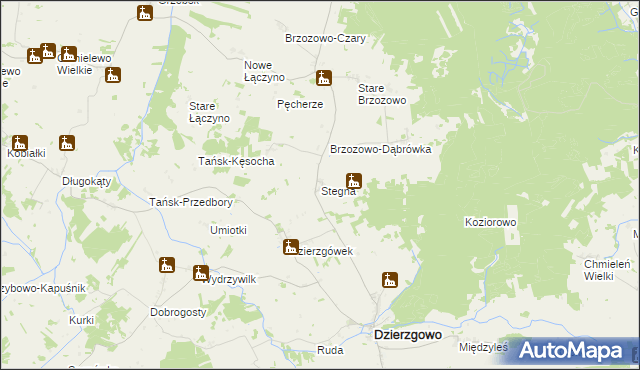 mapa Stegna gmina Dzierzgowo, Stegna gmina Dzierzgowo na mapie Targeo