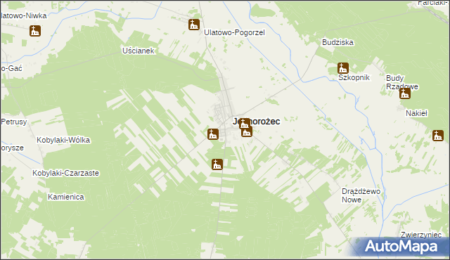 mapa Stegna gmina Jednorożec, Stegna gmina Jednorożec na mapie Targeo