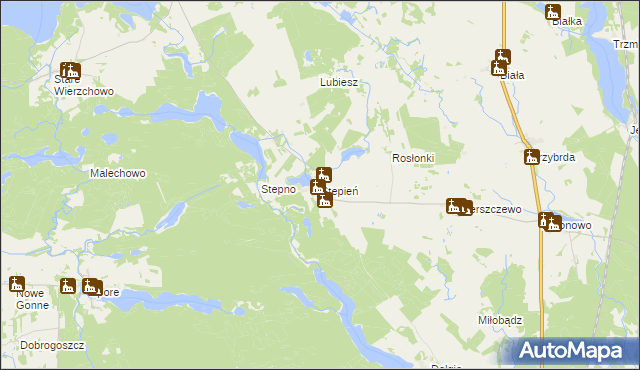 mapa Stepień, Stepień na mapie Targeo