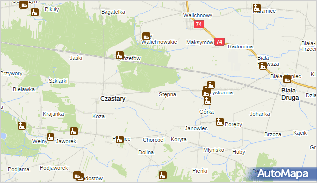 mapa Stępna, Stępna na mapie Targeo