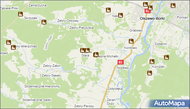 mapa Stepna-Michałki, Stepna-Michałki na mapie Targeo