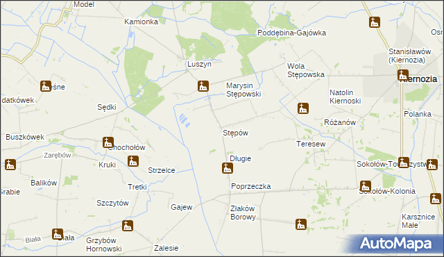 mapa Stępów, Stępów na mapie Targeo