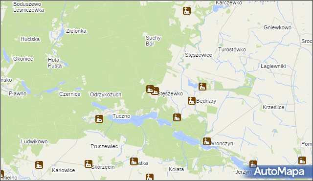 mapa Stęszewko, Stęszewko na mapie Targeo