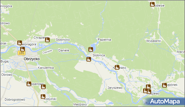 mapa Stobnica gmina Oborniki, Stobnica gmina Oborniki na mapie Targeo