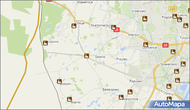 mapa Stobno gmina Kołbaskowo, Stobno gmina Kołbaskowo na mapie Targeo