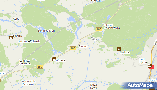 mapa Stobno gmina Trzcianka, Stobno gmina Trzcianka na mapie Targeo