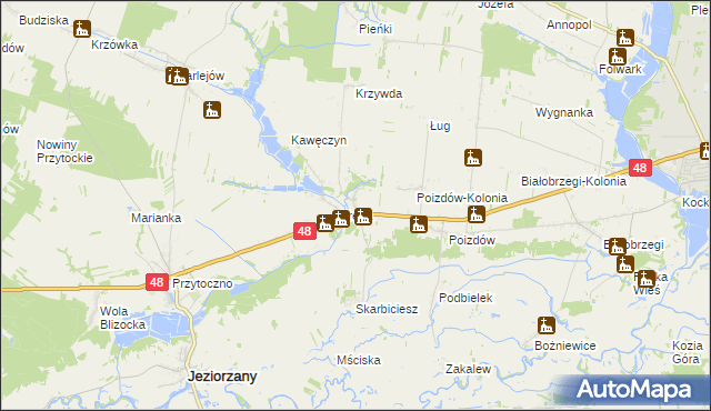 mapa Stoczek Kocki, Stoczek Kocki na mapie Targeo