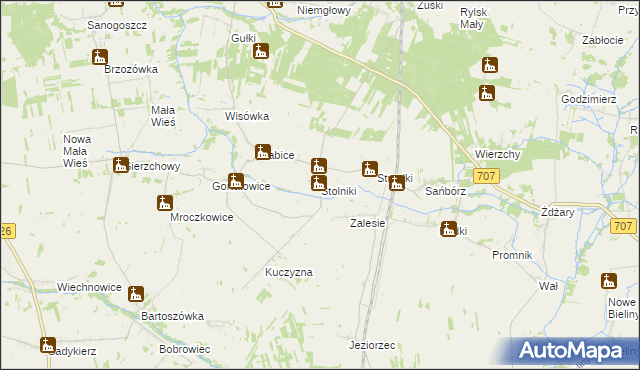 mapa Stolniki, Stolniki na mapie Targeo