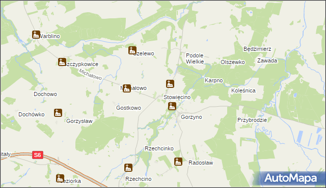 mapa Stowięcino, Stowięcino na mapie Targeo