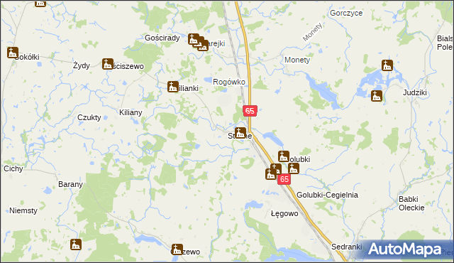 mapa Stożne gmina Kowale Oleckie, Stożne gmina Kowale Oleckie na mapie Targeo