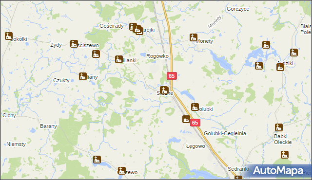 mapa Stożne gmina Kowale Oleckie, Stożne gmina Kowale Oleckie na mapie Targeo