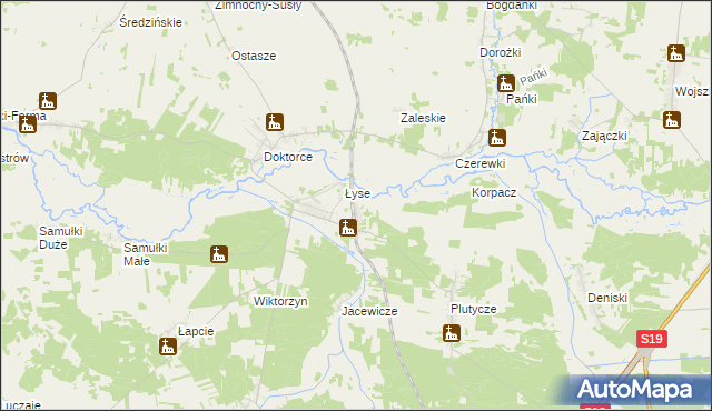 mapa Strabla, Strabla na mapie Targeo