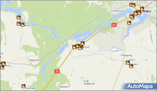mapa Strączno, Strączno na mapie Targeo