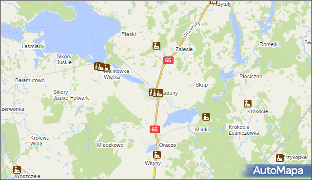 mapa Straduny, Straduny na mapie Targeo