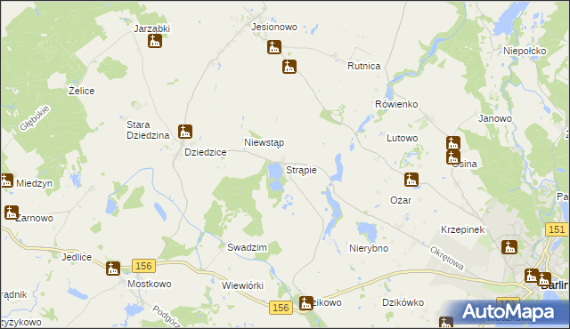 mapa Strąpie, Strąpie na mapie Targeo