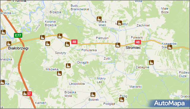 mapa Stromiecka Wola, Stromiecka Wola na mapie Targeo