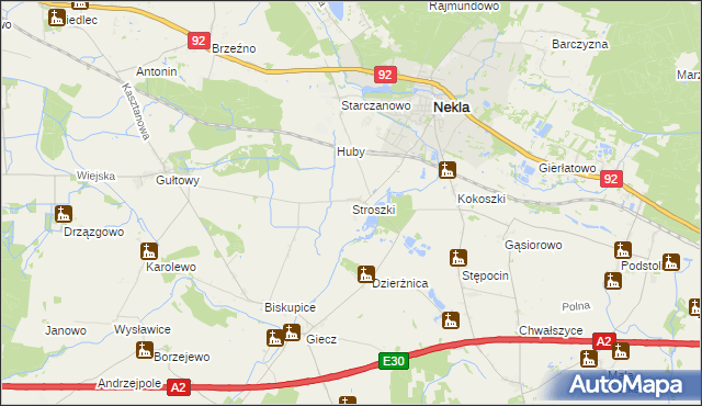 mapa Stroszki, Stroszki na mapie Targeo