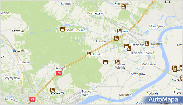 mapa Strużki, Strużki na mapie Targeo