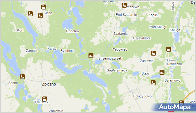 mapa Strzemiuszczek, Strzemiuszczek na mapie Targeo