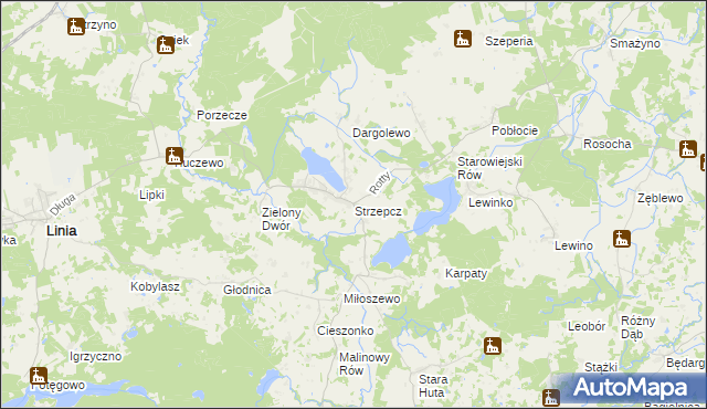 mapa Strzepcz, Strzepcz na mapie Targeo