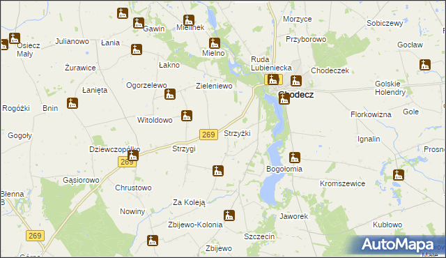 mapa Strzyżki, Strzyżki na mapie Targeo