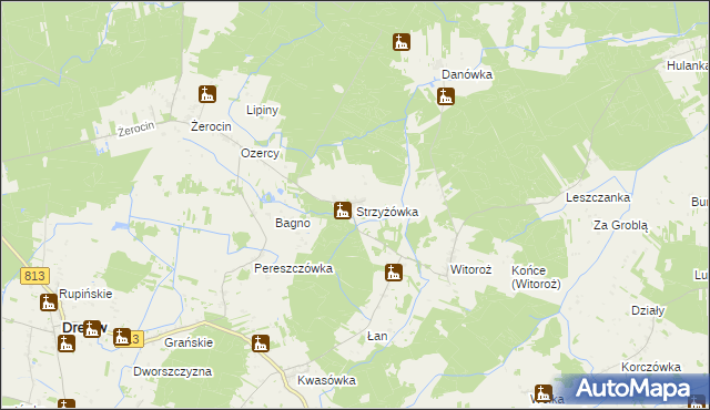 mapa Strzyżówka, Strzyżówka na mapie Targeo