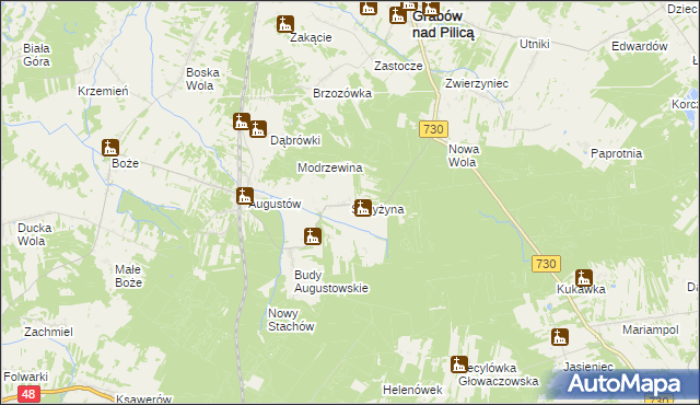 mapa Strzyżyna, Strzyżyna na mapie Targeo