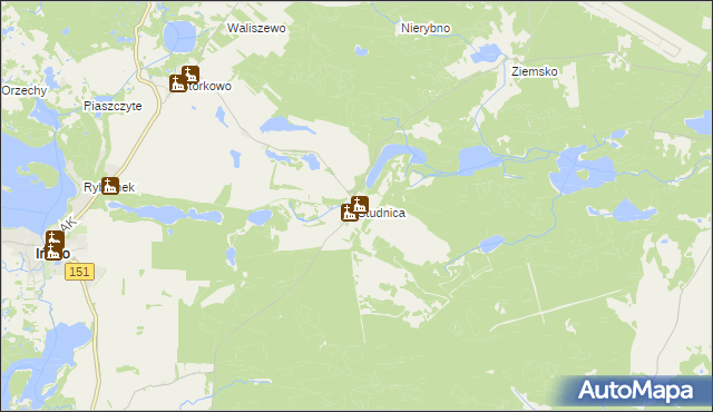 mapa Studnica gmina Ińsko, Studnica gmina Ińsko na mapie Targeo