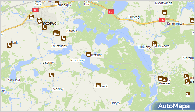 mapa Studzianek gmina Barczewo, Studzianek gmina Barczewo na mapie Targeo