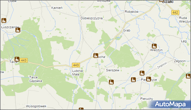 mapa Sucha gmina Żerków, Sucha gmina Żerków na mapie Targeo