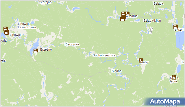 mapa Suchobrzeźnica, Suchobrzeźnica na mapie Targeo