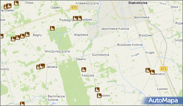 mapa Suchodolina, Suchodolina na mapie Targeo