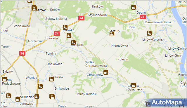 mapa Suchodółka, Suchodółka na mapie Targeo