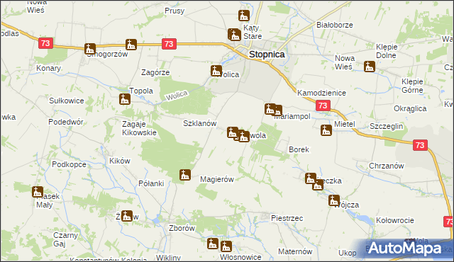 mapa Suchowola gmina Stopnica, Suchowola gmina Stopnica na mapie Targeo