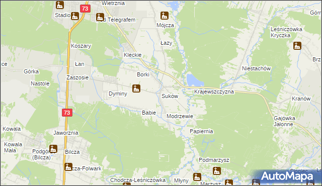 mapa Suków gmina Daleszyce, Suków gmina Daleszyce na mapie Targeo