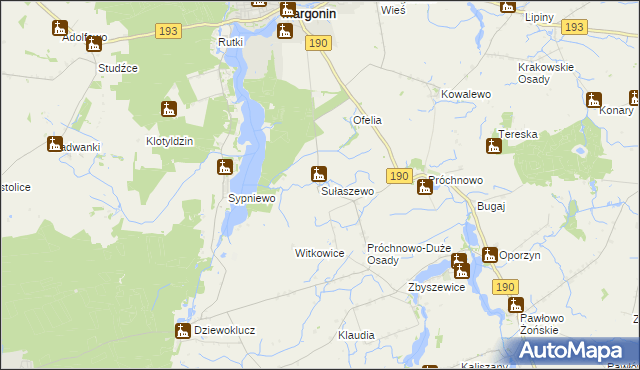 mapa Sułaszewo, Sułaszewo na mapie Targeo